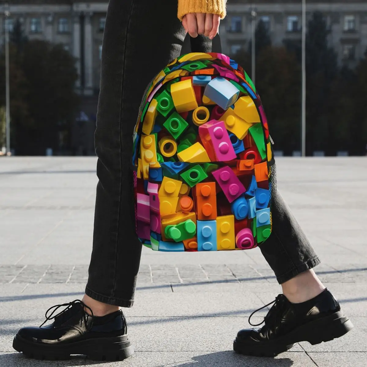Lego Texture 2 Backpack Student BookBag Children School Bag Laptop Shoulder Bags for Boys Girls