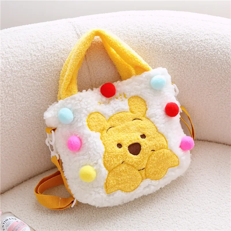 Disney Winnie The Pooh Bag Plush Toys Bee Bear Backpack Stuffed Doll Plushie Crossbody Stuffed Gift for Kids Children Kawaii