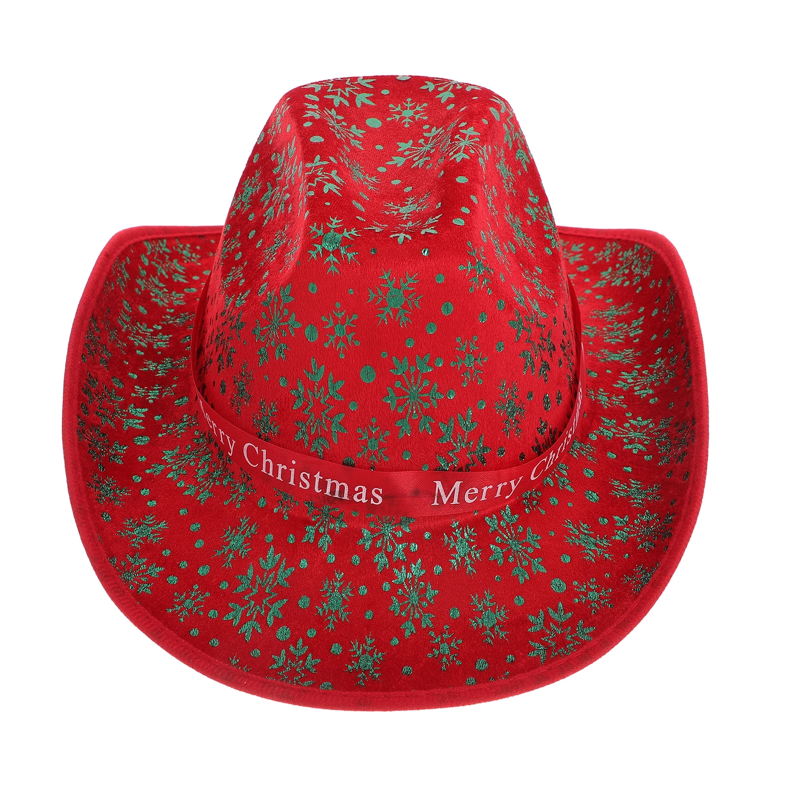 

Christmas Cowboy Santa Claus Decoration Red Cowgirl For Holiday Party Western Costume Accessory Santa Hat Adult Unisex Christmas