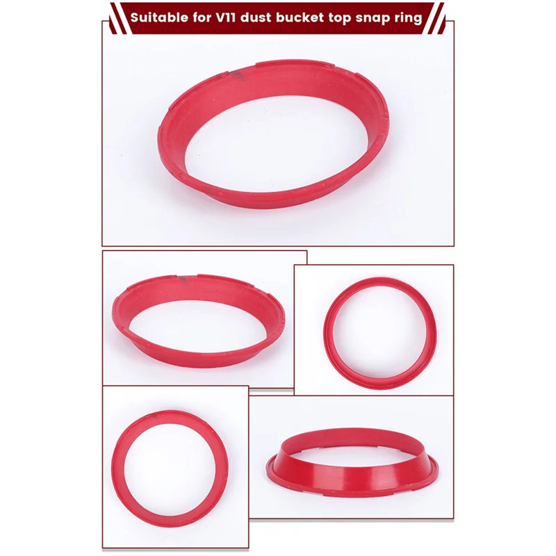 Anillo de sellado fijo superior para aspiradora Dyson V11, anillo de sellado fijo superior de cubo de polvo, piezas de repuesto de caja de basura