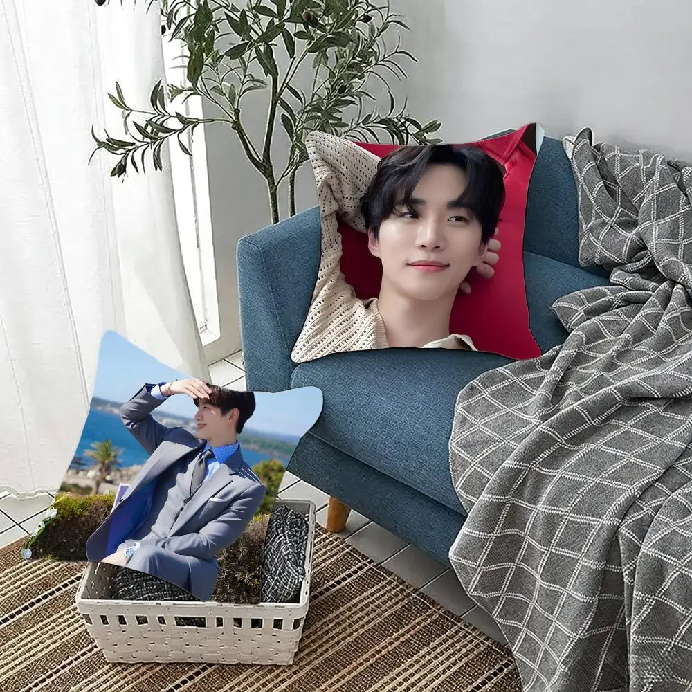 Warm Talented Kpop Idol J-Junho Cushion Cover Fluffy velvet Nordic style plush Living room sofa decorative
