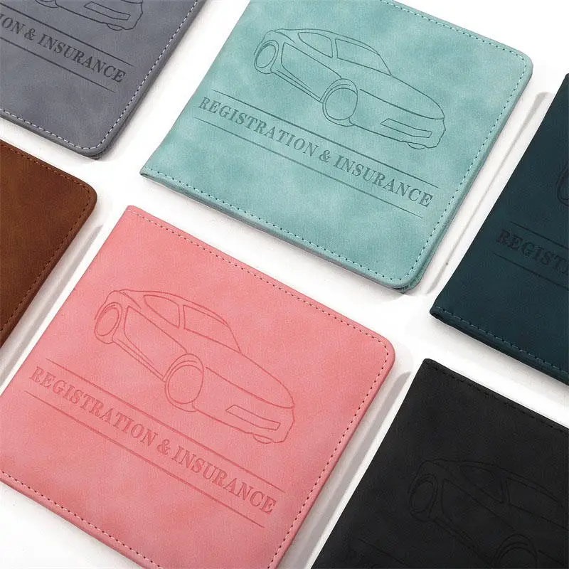자동차 등록, 운전 면허증 및 보험 카드 소지자(가죽 차량 글러브 박스 포함) 자동차 서류 서류 정리함