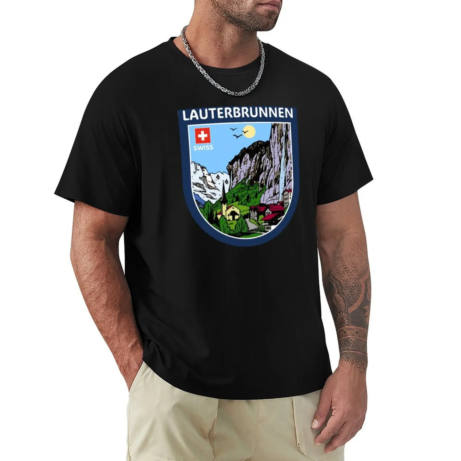 Lauterbrunnen Valley Swiss Alps T-Shirt Lightweight Hiking T-Shirt
