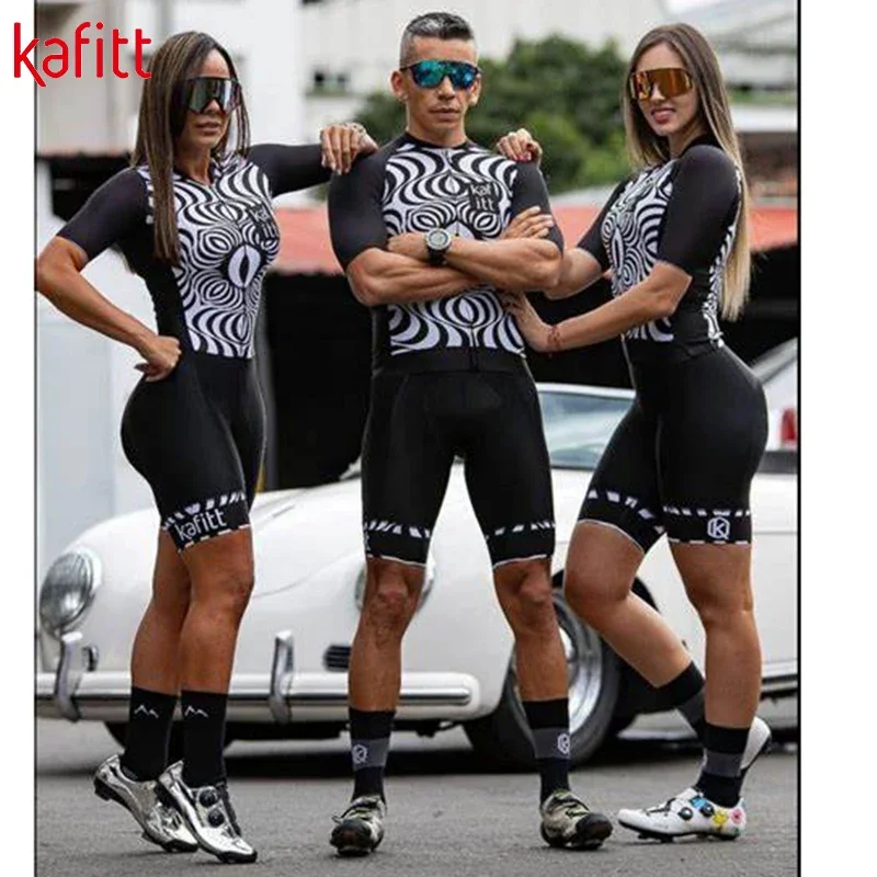 kafitt 2024 Pro fessional team triathlon cycling jersey women's short-sleeved sweatshirt tights jumpsuit swimsuit