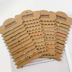 Novel Women Thin String Bracelet Handmade Weaven Macrame Braslet Beach Casual Accessories Seed Beads Braclet Turtle Brazalete