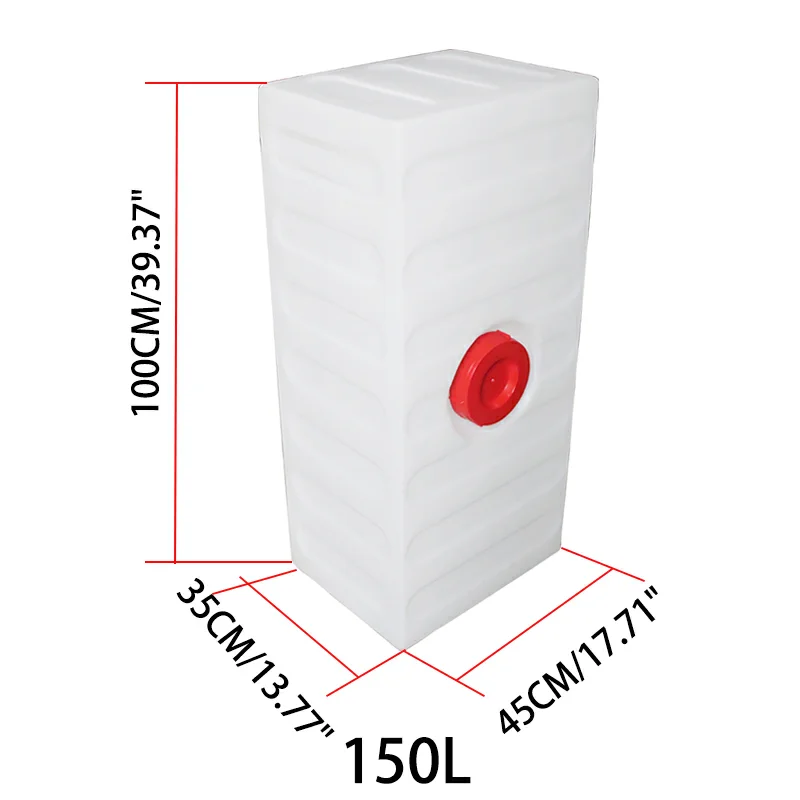 

150L Diesel Fuel Tank RV Water Tank Transformation Horizontal Car Water Tank Plastic Bucket High Temperature Square Water Tank