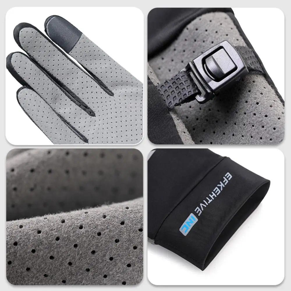 

Breathable Sun Protection Gloves Anti-Sunburn Anti-UV Sunscreen Ice Silk Gloves Colorful Mittens Summer Sunscreen Gloves Running