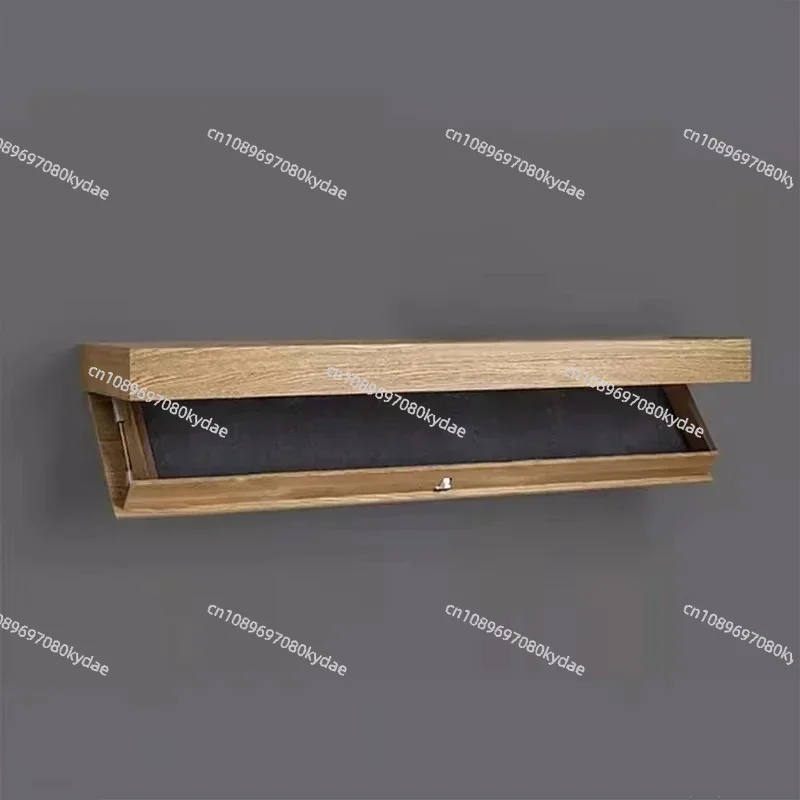 Wood Floating Wall Shelves Magic Flap Hidden Shelf with Secret Compartment Wall-mounted Storage Wood Furniture Storage Box