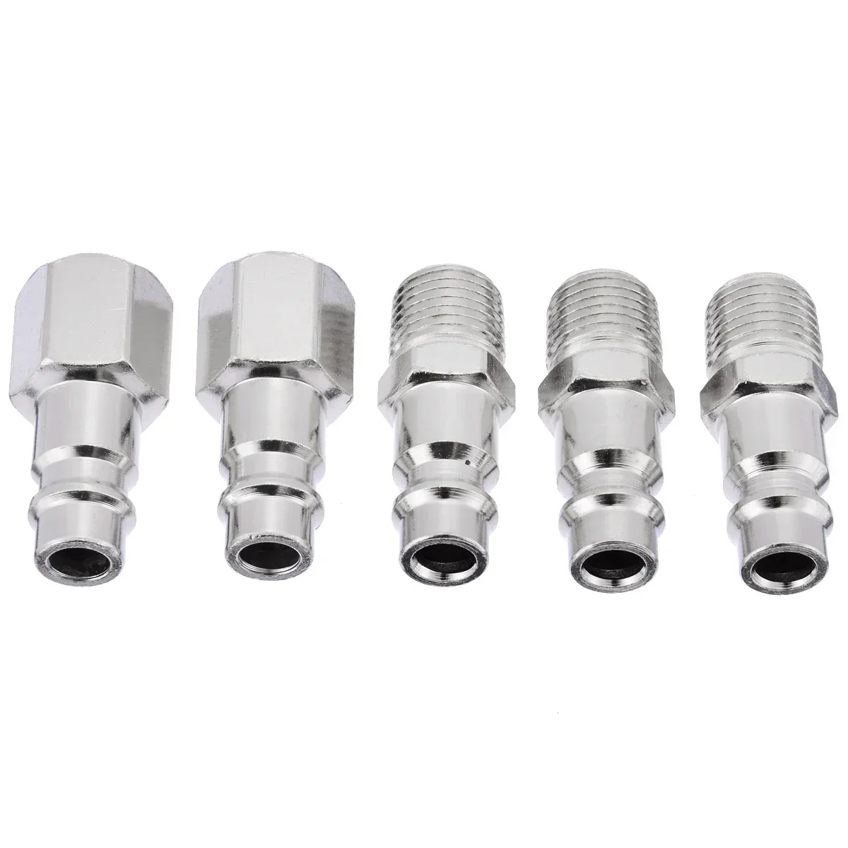 5pcs Euro Air Line Hose Compressor Connector Quick Couplers Set Male/Female 1/4" BSP Thread For Hardware Accessories