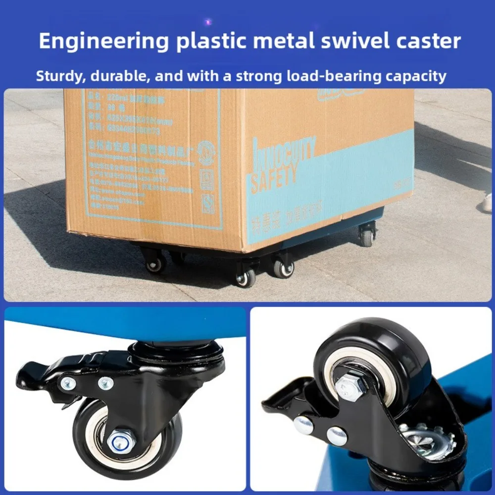 شاحنة يدوية قابلة للطي مع 6 عجلات، سعة 330 رطل، دوللي متحرك محمول، عربة أمتعة قابلة للتمديد مع 360 درجة °   عجلات الدوارة