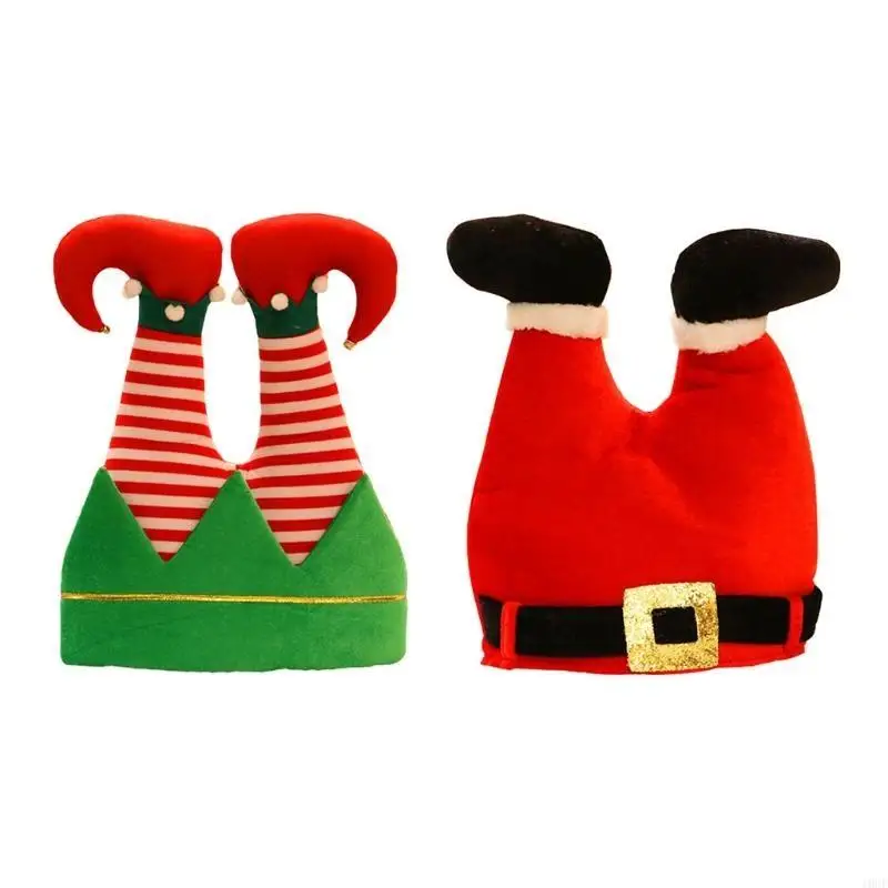 Funny Hat Unisex Xmas Plush Comfort Red Santa Caps for Extra Winter Fest
