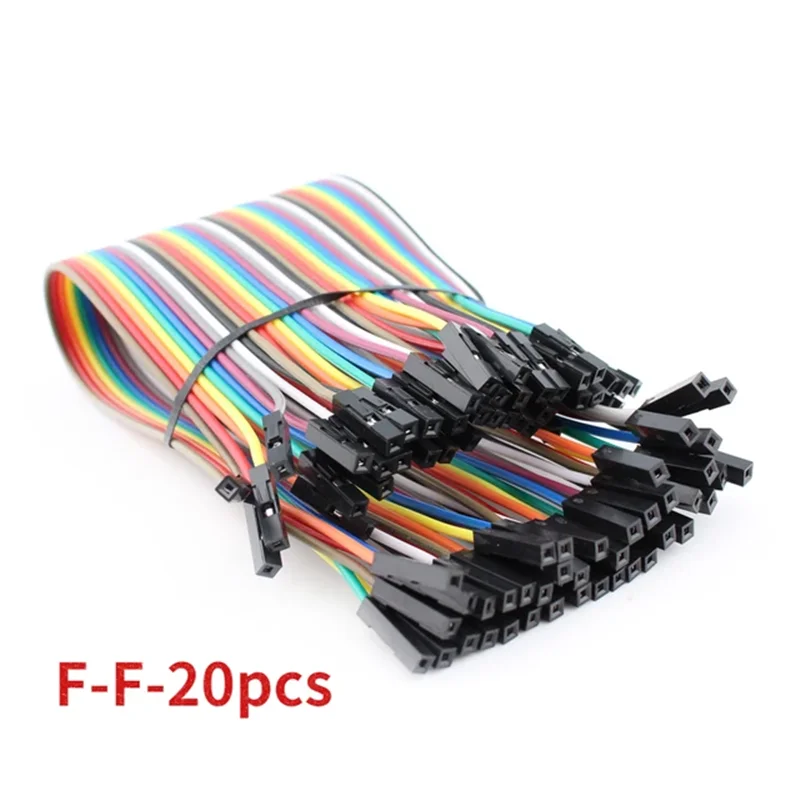 20–40 Stück 20 cm Dupont-Draht, Stecker auf Stecker + Buchse auf Buchse und Stecker auf Buchse, Kabel, DIY-Elektronikdraht, Steckbrett-Überbrückungsdraht