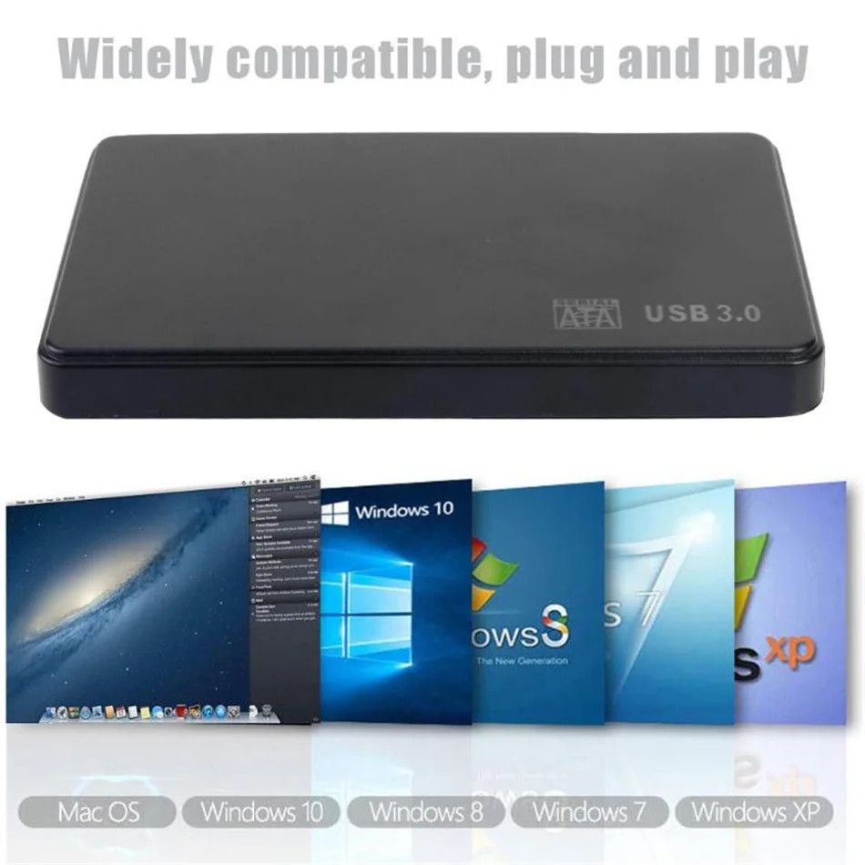 2.5 Inch HDD SSD Ốp Lưng USB 3.0 Sang SATA Đĩa Cứng Hộp 5Gbps SD Đĩa Ốp Lưng HDD Ngoài Ổ Cho Máy Tính Xách Tay Máy Tính Để Bàn