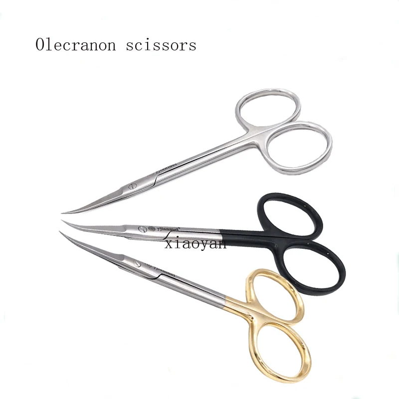 Premium stainless steel scissors Gold handle black handle scissors nose hair body hair cut off necrosis hand skin foot skin