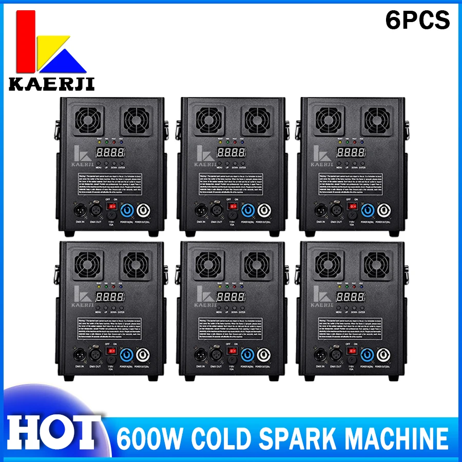 

Hot Selling 0 Tax 6Pcs 600W Cold Spark Machine Firework Machine Stage Effect DMX Party Wedding Sparkle Cold Pyro Fireworks 2023