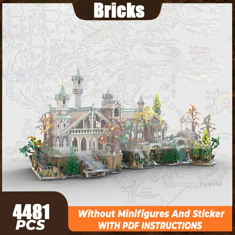 MOC Building Bricks Street View Modular Castle Set 7