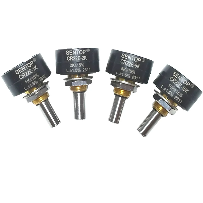 1pc Original CR22E 1k 2k 5k 10k Conductive Pastic Potentiometer WDD22P1 360 Degree Rotation Replace FCP22E 3Pins 6MM Round Shaft