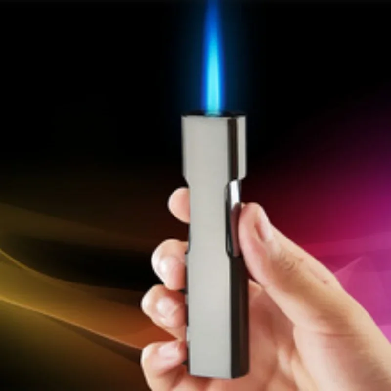 

Portable Metal Induction Inflatable Lighter with High Pressure Jet Technology Blue Flame Direct Lighter Outdoor WindproofLighter