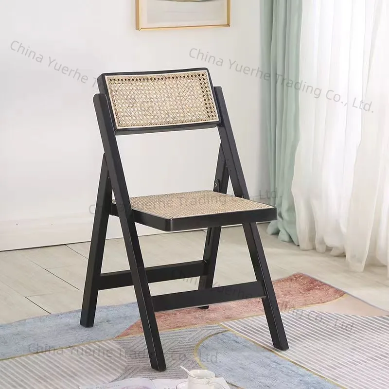 

Nordic medieval Japanese folding dining cafe household casual back dining solid wood outdoor folding