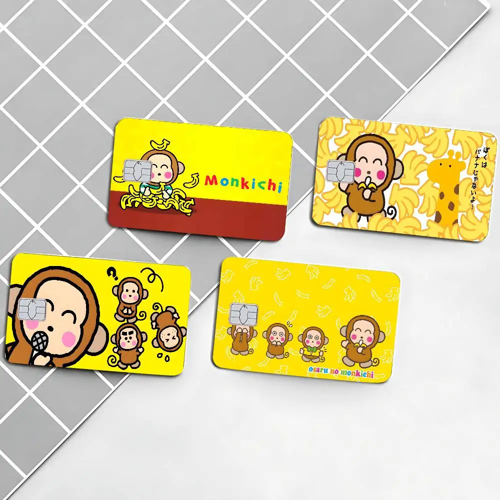 Cartoon Cute Monkichis Game Anime Sticker Film Skin Cover Case For Small Large No Chip Debit Credit Card Front Side