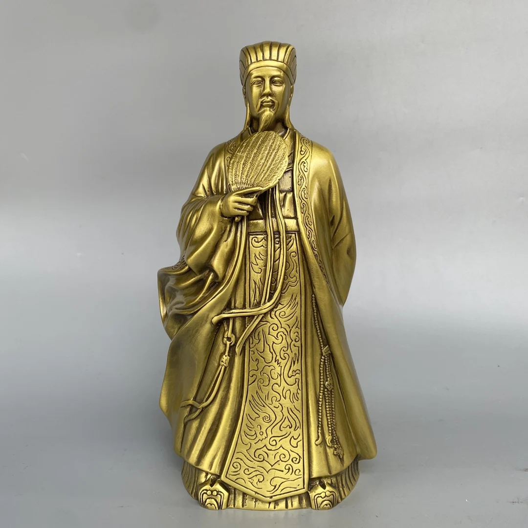 Zhuge Liang Desk Statue - Exquisite Craftsmanship, Heavy Feel, High Cost Performance Ideal for Study Bedroom Buddhas Hall Decor