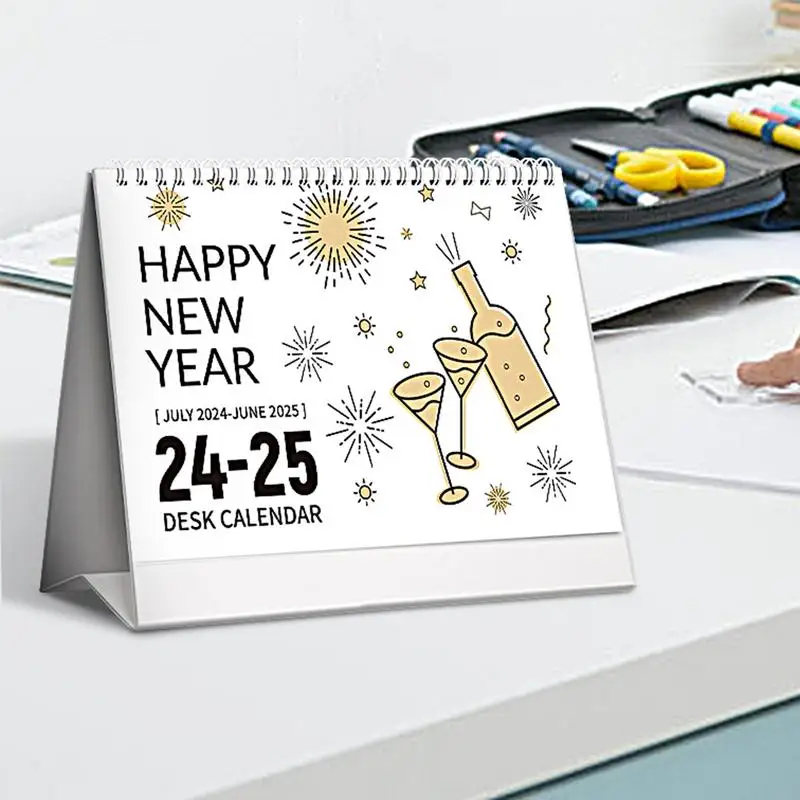 Creative Desk Calendar Minimalist Calendar 2024-2025 Fashion Daily Life Check-In Student's Helper Home Table Ornament Decor