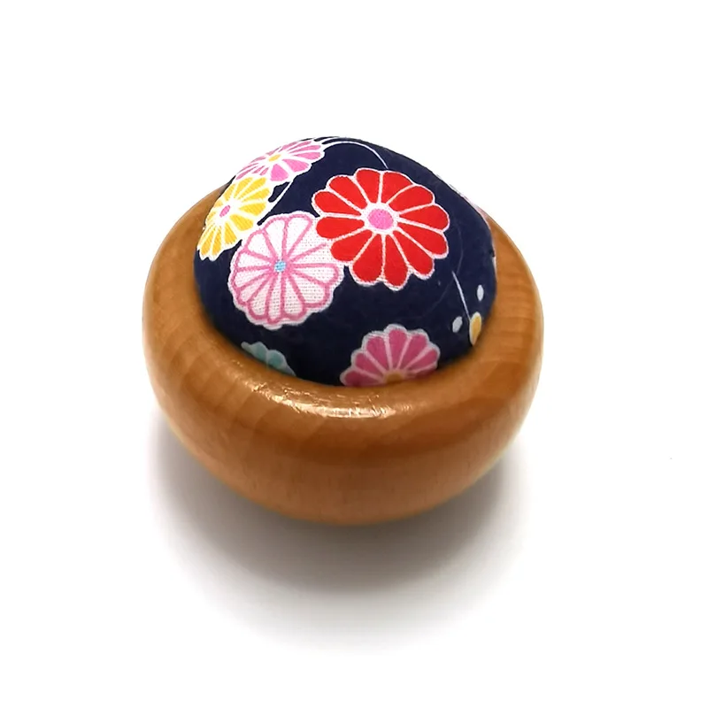 Hot Sale Solid Wood Bottom Needle Pin Pad DIY Needle Pad High-value Handmade Cross Stitch Tool Fabric Pin Bag