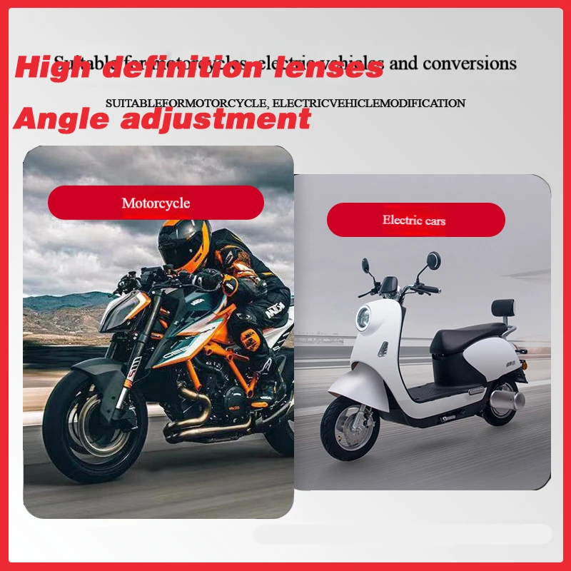 المرايا الجانبية العالمية للدراجات النارية - رقم مافريك. 9 Yadi Emma Round Reflector Wind Wing Spoiler Kit | ترقية السلامة #2