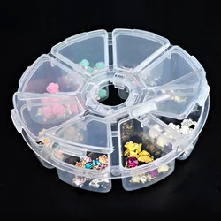 Plastic Jewelry Box Mini 8 Grids Slot Organizer Storage Beads Container Nail Art Beads Jewelry Storage Box Organiser Case