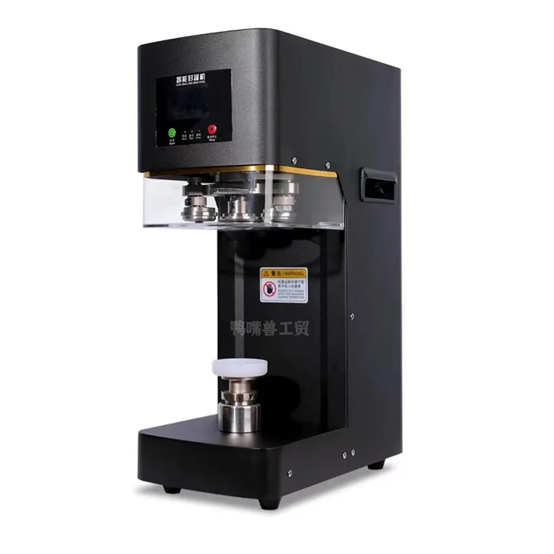 Máquina de sellado de latas para tazas de té de la leche, botella de plástico de PET, lata de aluminio, embalaje de bebidas y alimentos, prensa, equipo comercio