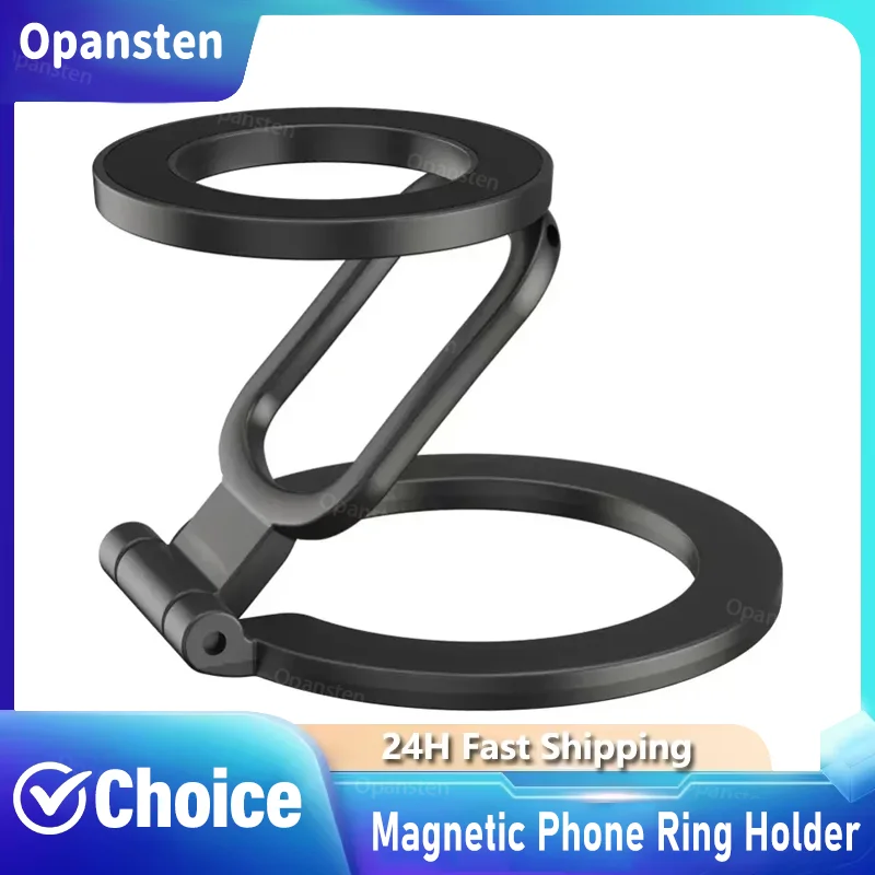 

New Magnetic Phone Ring Holder Double Sided Phone Stand Kickstand Magnet Grip for MagSafe iPhone 17 16 15 Gym Car Holder