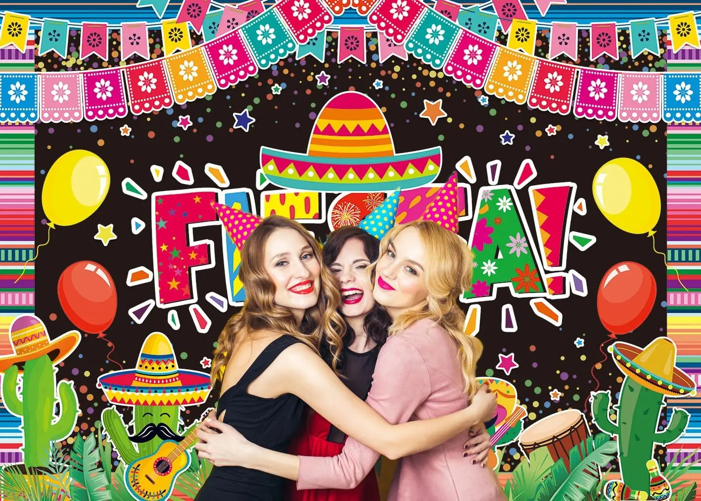 Cinco De Mayo Theme Party Background Mexican Fiesta Festival Backdrop Banner Party Decoration view 5