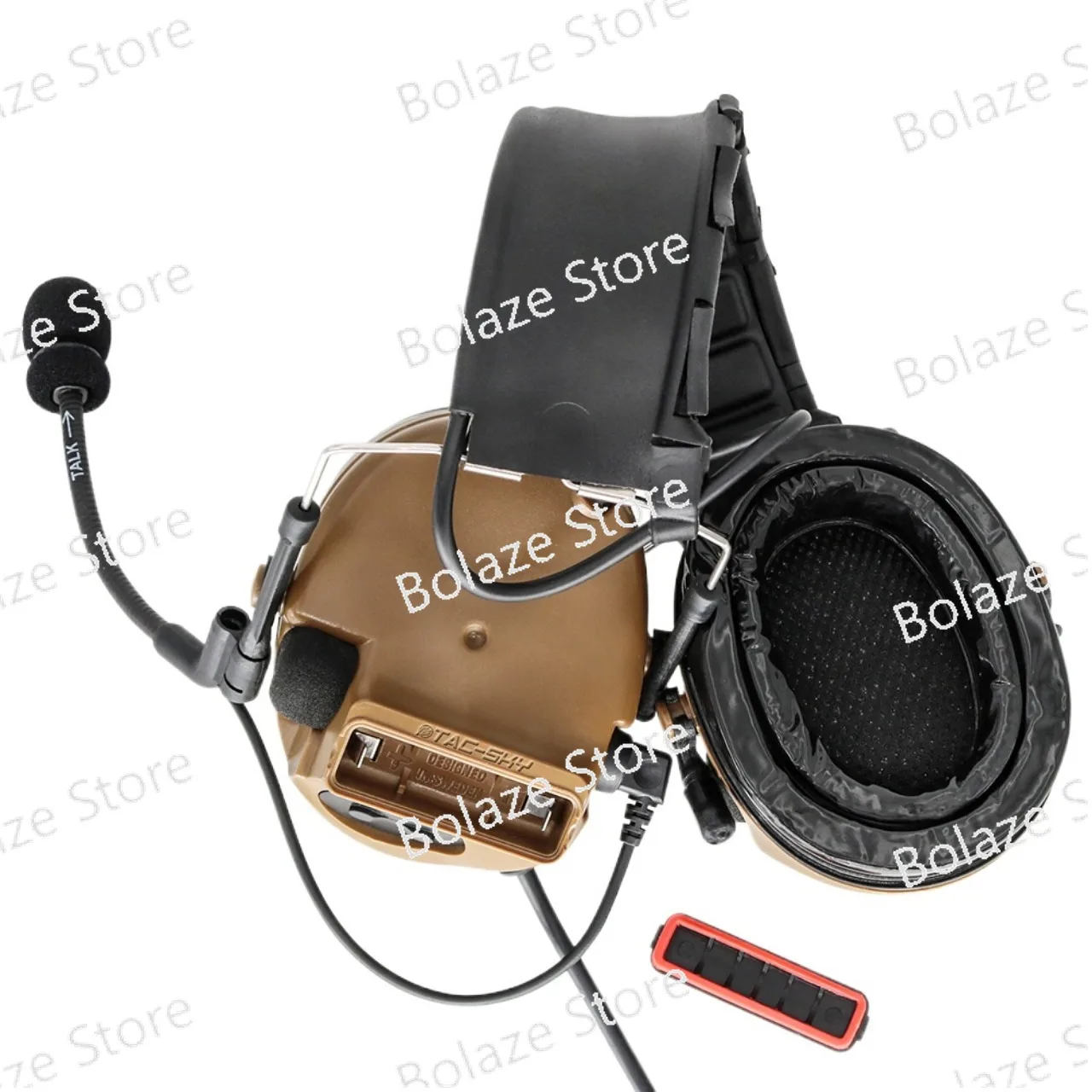 

Silicone Premium CB color headphone with deTAChable TAC-SKY Comtac-III/C3 noise-cancelling pickup tactical headphones