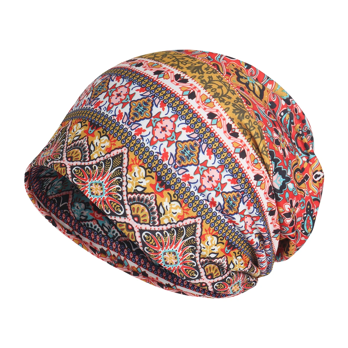Musterhut im Ethno-Stil, Beanie-Mütze, Skullcap, Kopfbedeckung, Hut – Detail 14