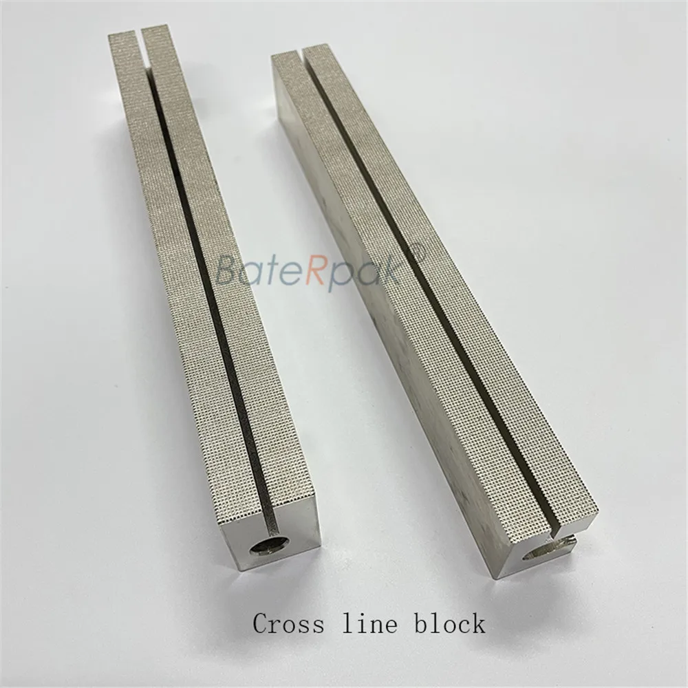 BateRpak Vertical Packaging Machine Horizontal Seal Heat Steel Block,Three Side Sealing Module stripe,Cross line Clamp1pair