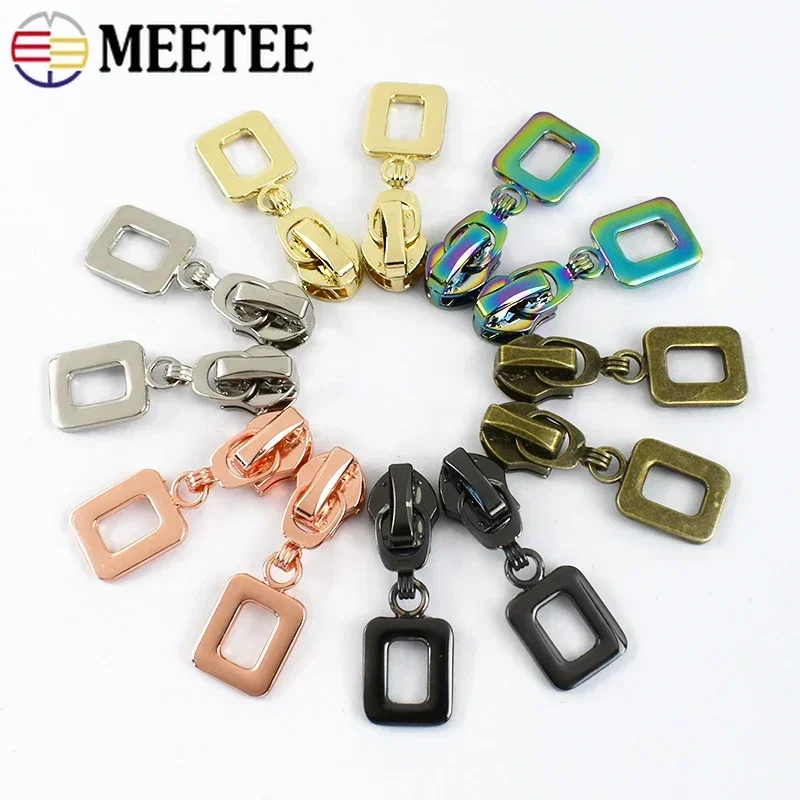10-50Pc Meetee 5# Nylon Zipper Slider for Zippers Repair Kit Bag Closure Zip Puller Pocket Clothing Zips lock Sewing Accessories