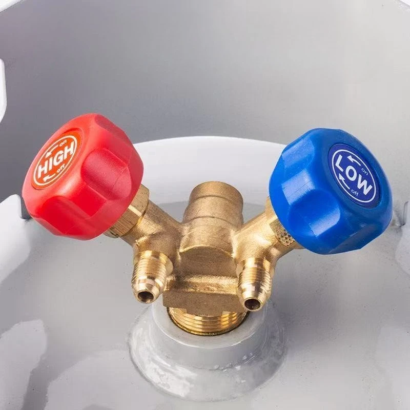 Special cylinder valve for recycling and filling/high and low pressure claw valve/explosion-proof