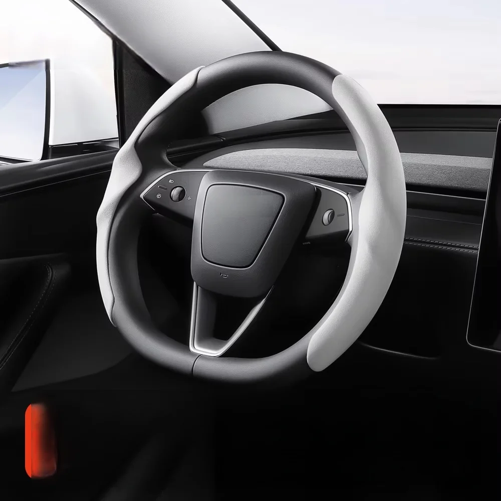 

Steering Wheel Cover Carbon Fiber Leather Anti-Fur Sport Steering Wheel Car Accessories