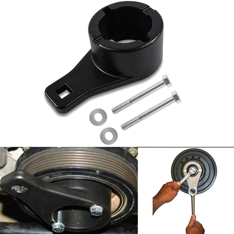 Harmonic Damper Pulley Holding Tool Crankshaft Crank Holder Removal Wrench Tool For Toyota Lexus Garage Tools