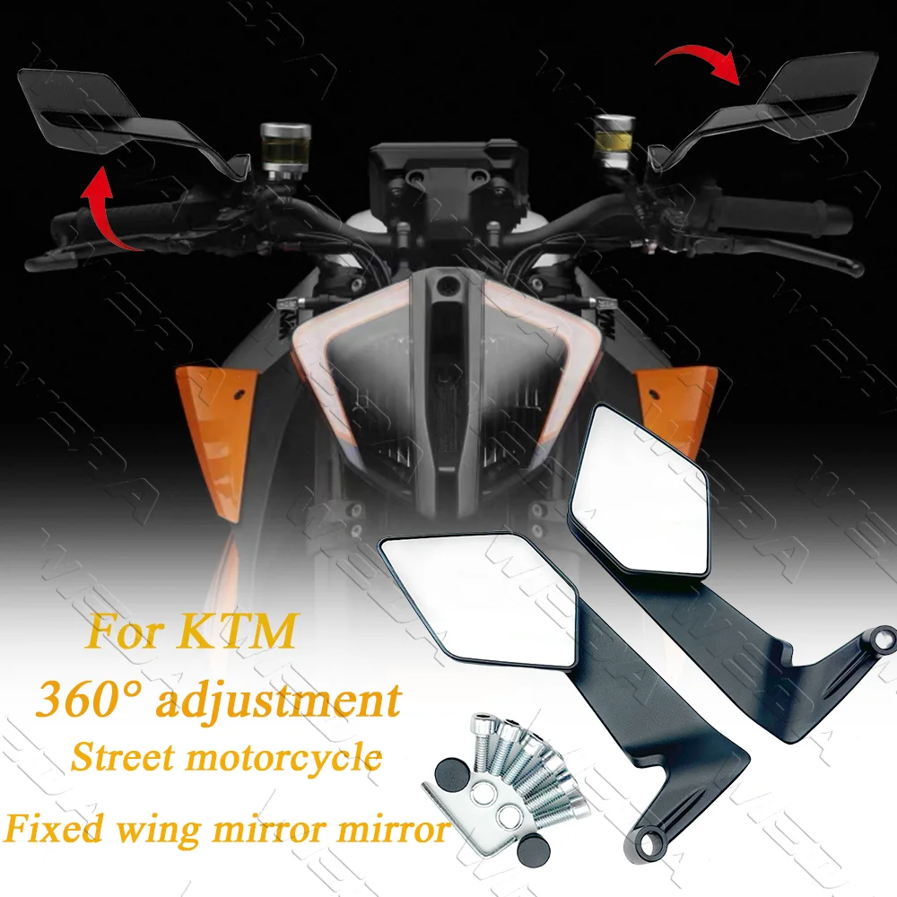 

Motorcycle Side View Mirror for KTM 125 200 250 390 690 790 890 Duke 990 1290 1390 Super Duke Stealth Winglets Rearview Mirrors