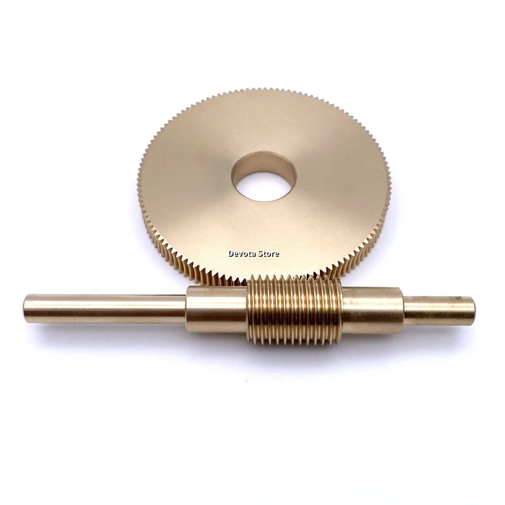 1:120 Speed Ratio Copper Brass Turbo Worm Gear Suit 120 Teeths 2019-059 12mm Bore 5mm Diameter 75mm Worm