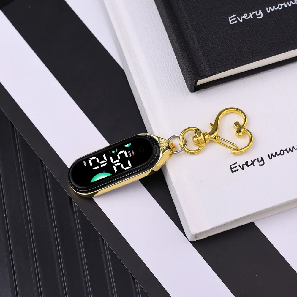 Portable Hanging Watch Stylish Night Light Keychain Watch Electronic Keychain Watch Portable For Exams Portable Time Reading
