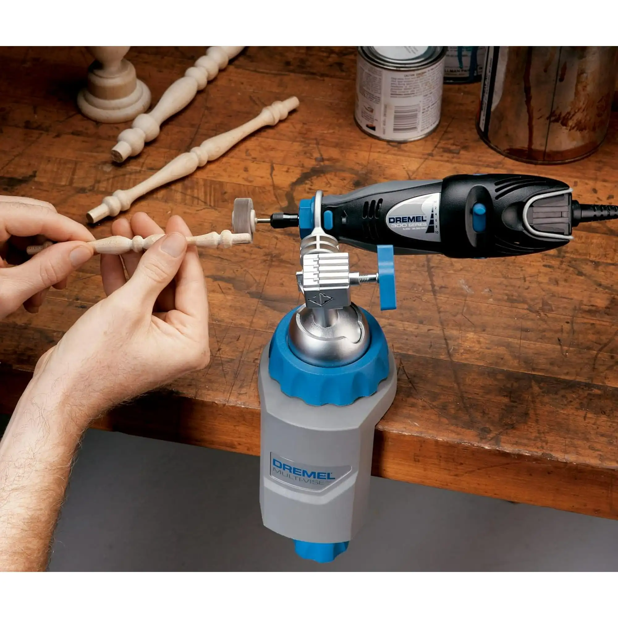 2500-01 Multi-Vise Attachment for Rotary Tools, 3-in-1 Tool Holder, Rotates 360& Tilts 50°