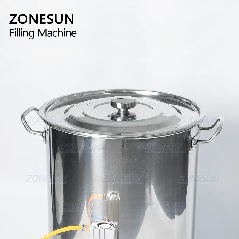 ZONESUN 半自動ペースト充填機 空気圧式缶詰蜂蜜食用油飲料小瓶計量充填機