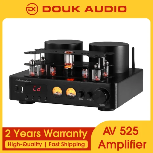 Douk Audio HiFi 밸브 튜브 앰프, 블루투스 5.0 스테레오 수신기, COAX/OPT 통합 앰프 오디오 프로세서, USB 음악 플레이어