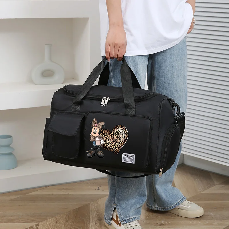 Mickey Mouse Gym Bag Shoe Compartment Business Trip Excursion Packet Large Capacity Cute Cartoon Sports Tote Shoulder Bags Gift