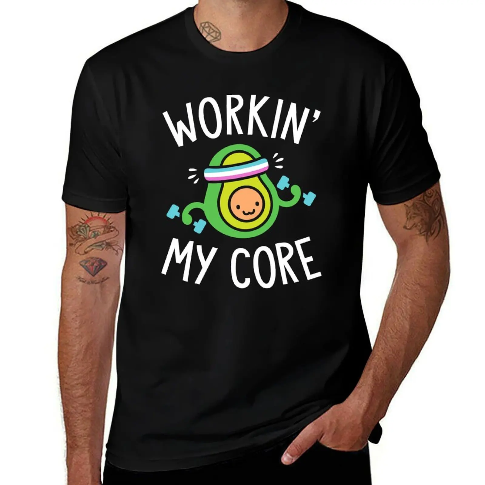 Workin' My Core T-Shirt Vintage Style Printed Top