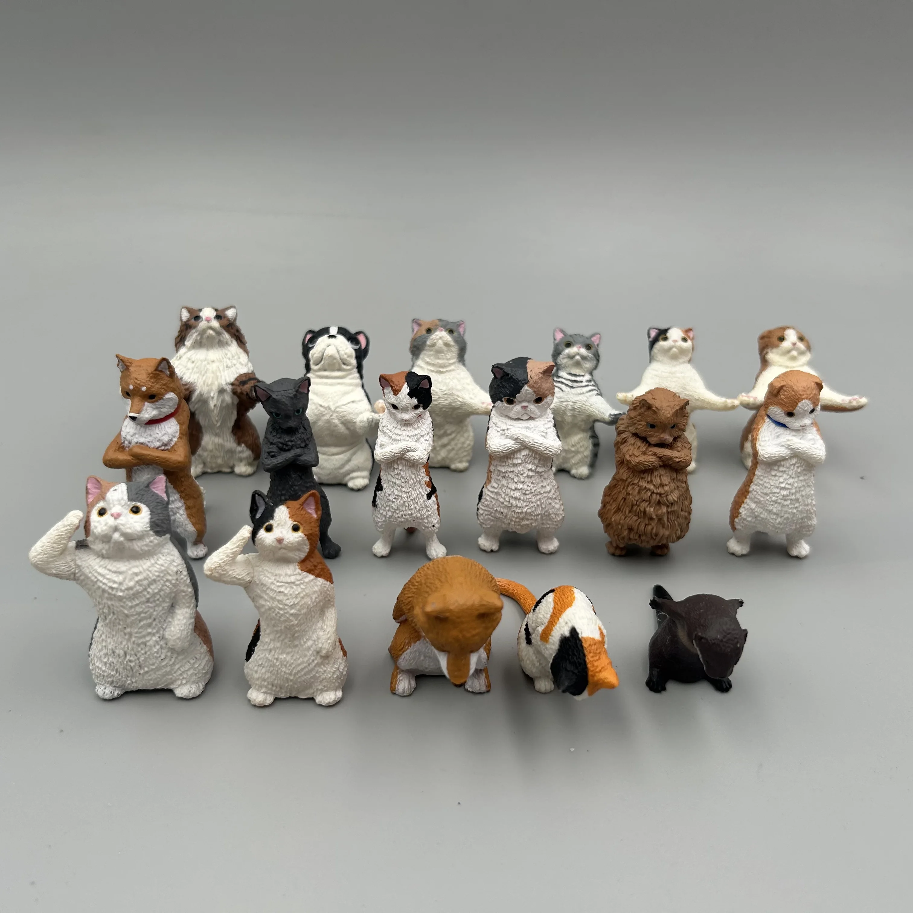 YOU CHOOSE - Pen Holding Dogs Dung Salute Bowing Animal MIni Figure Cat Yell Animal Model Kids Gift Toy Collectible Figure