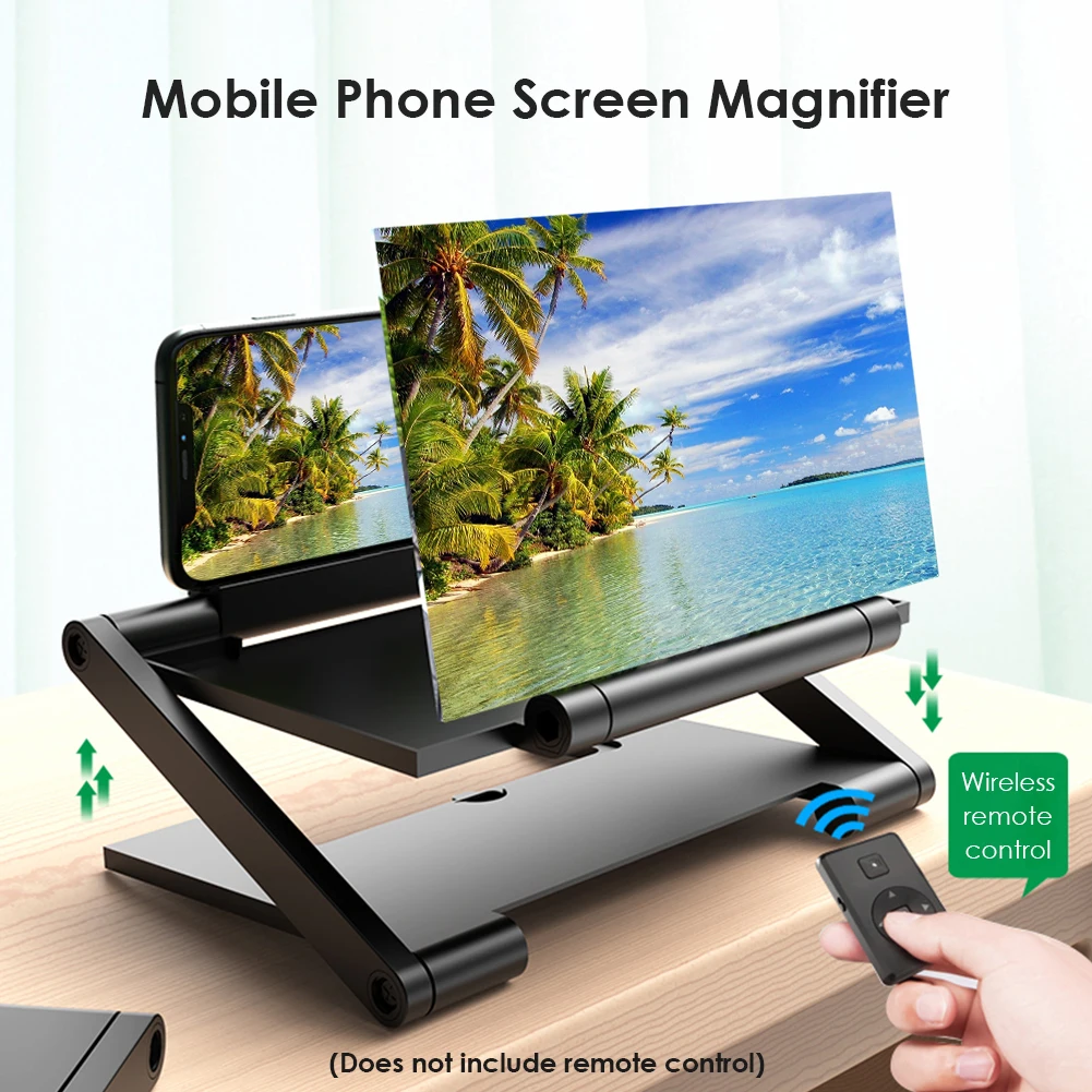 8in Mobile Phone Screen Amplifier 3D Magnifying Glass Stand Magnifier HD Video Amplifier Phone Stand Enlarged Screen Bracket