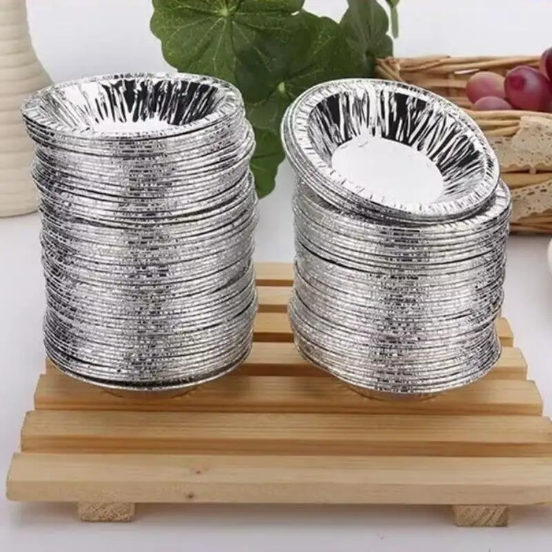 50/100pcs Mini Pot Pie Bake Plate Disposable Baking Tart Molds Cupcake Pan Pudding Mould Round Baking Cup